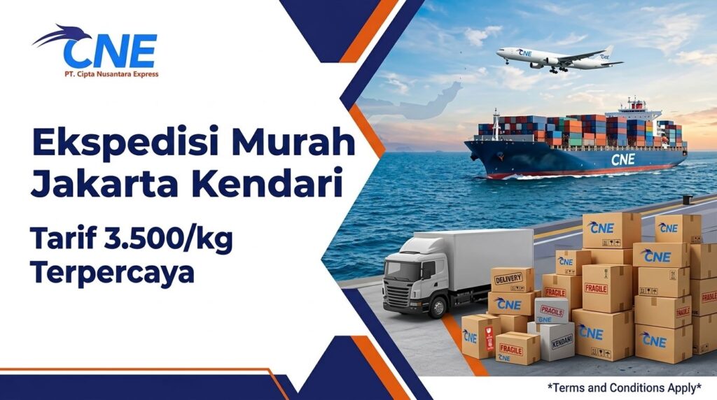 Ekspedisi Murah Jakarta Kendari Tarif 3.500/kg Terpercaya